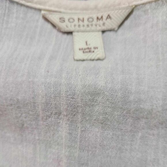 Sonoma Embroidered Peasant Top size Large - Picture 2 of 9